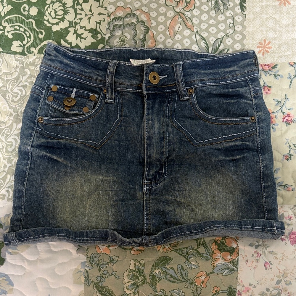 SHEIN Blue Denim Mini Skirt